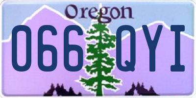 OR license plate 066QYI