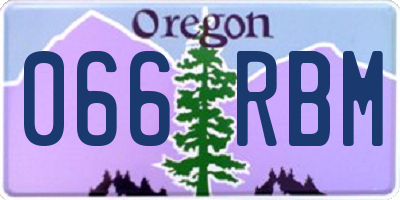 OR license plate 066RBM