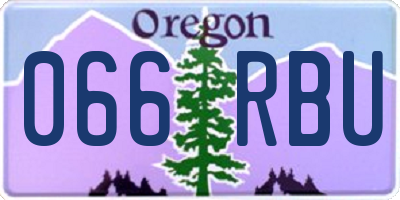 OR license plate 066RBU