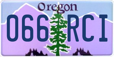 OR license plate 066RCI