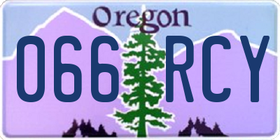 OR license plate 066RCY