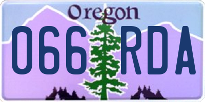 OR license plate 066RDA