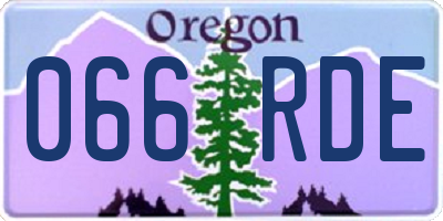 OR license plate 066RDE
