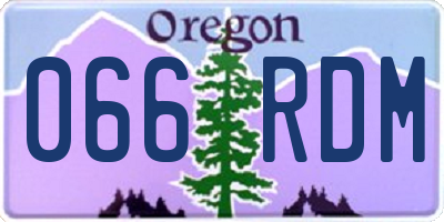 OR license plate 066RDM
