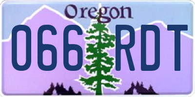 OR license plate 066RDT