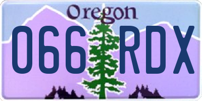 OR license plate 066RDX