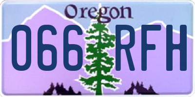 OR license plate 066RFH