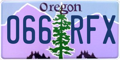 OR license plate 066RFX