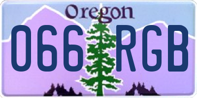 OR license plate 066RGB