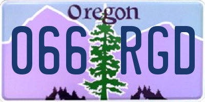OR license plate 066RGD