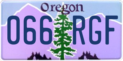 OR license plate 066RGF
