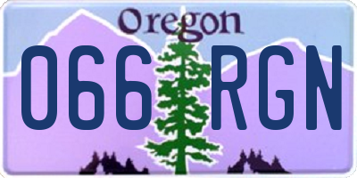 OR license plate 066RGN