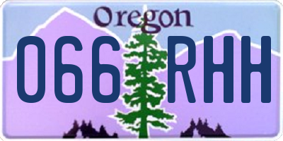 OR license plate 066RHH