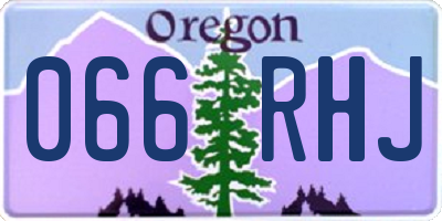 OR license plate 066RHJ