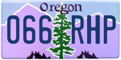 OR license plate 066RHP