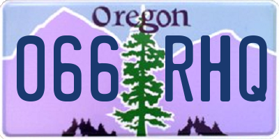 OR license plate 066RHQ