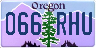 OR license plate 066RHU