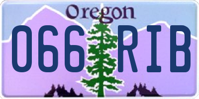 OR license plate 066RIB