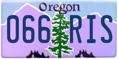 OR license plate 066RIS