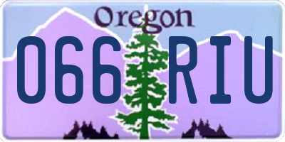 OR license plate 066RIU