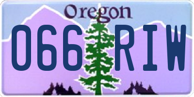 OR license plate 066RIW