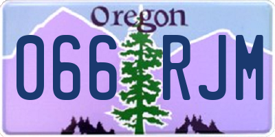 OR license plate 066RJM