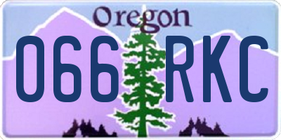 OR license plate 066RKC