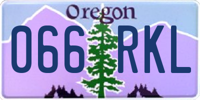 OR license plate 066RKL