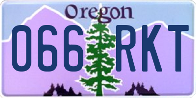 OR license plate 066RKT