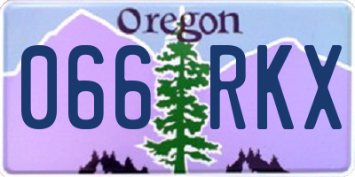 OR license plate 066RKX