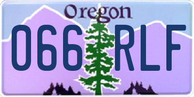 OR license plate 066RLF