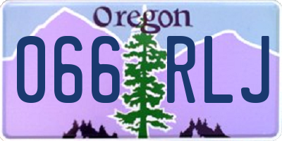 OR license plate 066RLJ