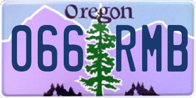 OR license plate 066RMB