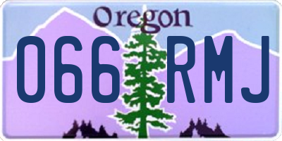 OR license plate 066RMJ