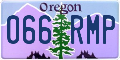OR license plate 066RMP