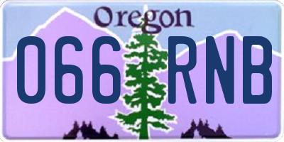 OR license plate 066RNB