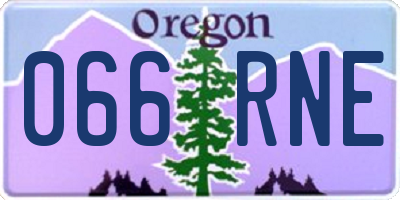 OR license plate 066RNE