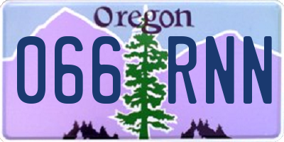 OR license plate 066RNN