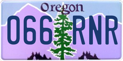 OR license plate 066RNR