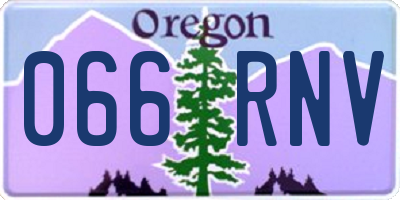 OR license plate 066RNV