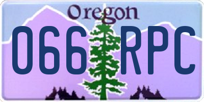 OR license plate 066RPC