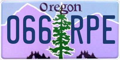OR license plate 066RPE