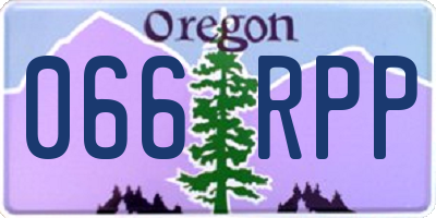 OR license plate 066RPP