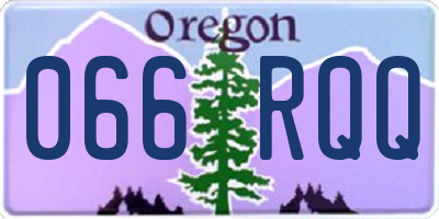 OR license plate 066RQQ