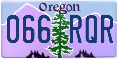 OR license plate 066RQR