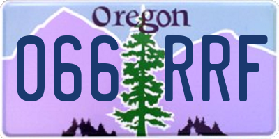 OR license plate 066RRF