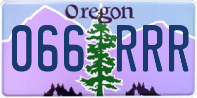 OR license plate 066RRR
