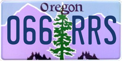 OR license plate 066RRS