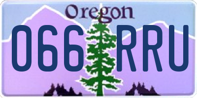 OR license plate 066RRU