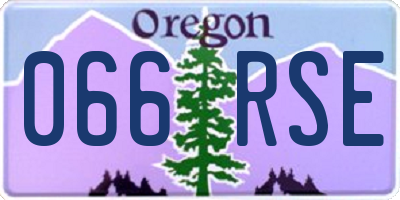 OR license plate 066RSE